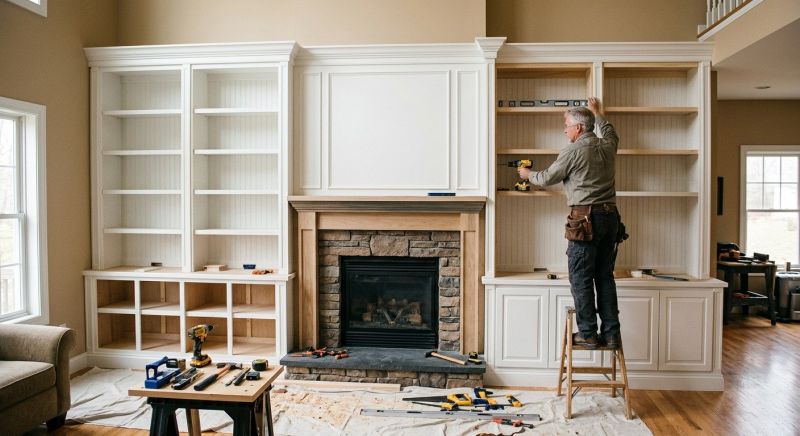 Fireplace Shelves Installation in Durham, NC