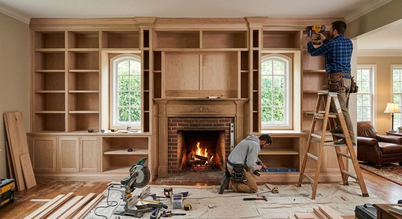 Fireplace Shelves Installation in Woodbridge, VA